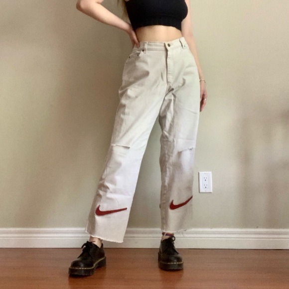 Vintage 90s Lee Reworked High Waisted Dad Jeans - Picture 1 of 5